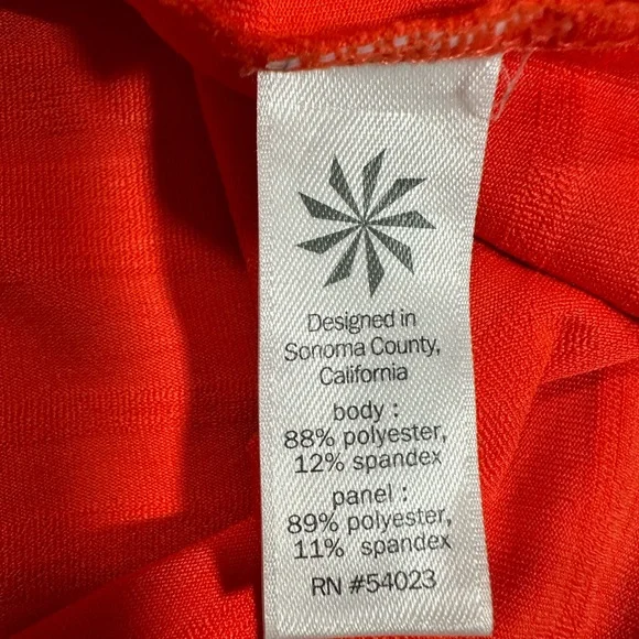 83 Athleta Spiral Spinner Tank Orange, Navy Mesh Orange & Navy Mesh Size Small - Picture 6 of 6